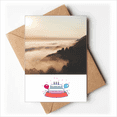 thumbnail image 1 of Sunrise Sunset Mountain Fog Landscape Sky Happy Birthday Greeting Cards Envelopes Blank, 1 of 3