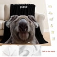 thumbnail image 5 of Funny Koala Blanket Soft Cozy Warm Twin Blanket for Bed, Plush Fuzzy Flannel Fleece Blankets for Sofa, Welcome To OUR Place Modern Retro Throw Blankets for Couch, Lightweight Gifts for Men, 60"x80", 5 of 9