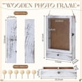 thumbnail image 2 of 11 x 16 Inch Large Shadow Box Frame Wedding Bouquet Preservation Box Rustic Wood Memory Box Display Case with Removable Shelve and Drawer for Pictures Flowers Memorial Medals, Distressed White, 2 of 6