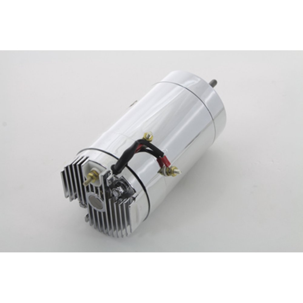 Chrome 12 Volt 2Brush Generator with Low Output,for Harley Davidson,by