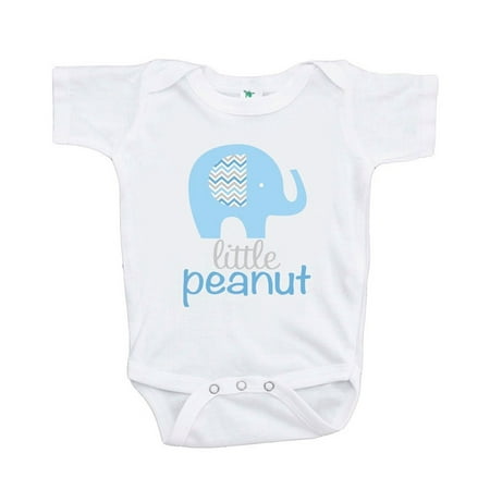 

7 ate 9 Apparel Baby Boy s Elephant Little Peanut Onepiece Grey and Blue