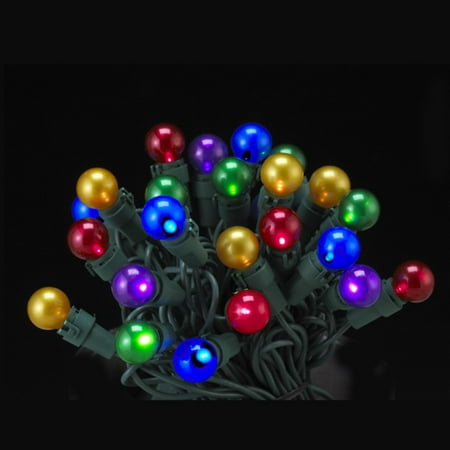 Set of 50 LED Multi-Colored Pearl Glass G15 Berry 