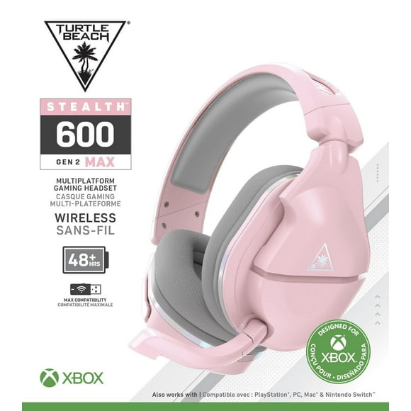 Turtle Beach® Stealth™ 600 Gen 2 MAX - Pink Xbox Series X, Xbox Series S, Xbox One X, Xbox One S, PS5™, PS4™, PS4™ Pro, PS4™ Slim, Nintendo Switch™, PC et Mac®