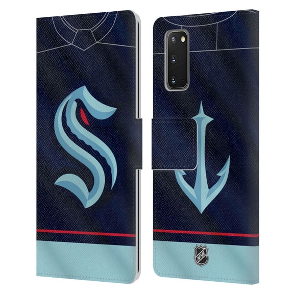Head Case Designs Officially Licensed NHL Seattle Kraken Jersey Leather Book Wallet Case Cover Compatible with Samsung Galaxy S20 / S20 5G