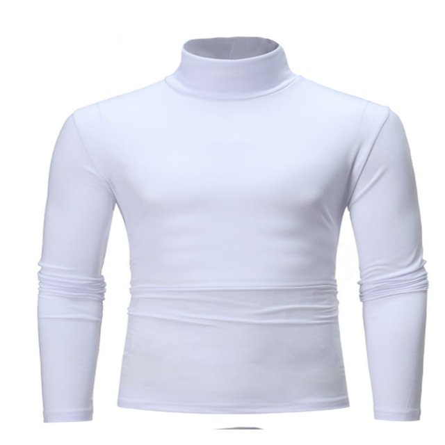 AMERTEER Chandail Col Roulé pour Hommes Ajusté Léger Manches Longues T-shirt Col Roulé