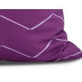 thumbnail image 2 of 18 x 18 inch, Harlequin Stripe Geometric Print Pillow, Purple, 2 of 2