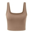 thumbnail image 5 of Messiyo Tank Top for Women Cropped Tank Tops Athletic Tank Tops for Women Going Out Tops for Women Womens Undershirts Tops for Women Trendy Women Summer Tops Brown L, 5 of 6