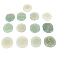 thumbnail image 2 of 13PCS Symbol Rune Stones with Cloth Bag Engraving Rune Stone for Divination Yoga Meditation Green, 2 of 15