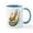 White/Blue Inside, variant on CafePress - Yellow Lab Sled Mug - 11 oz Ceramic Mug - Novelty Coffee Tea Cup