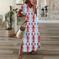 thumbnail image 2 of Sexlip Womens Long Dress Short Sleeve Graphic Design Soft Fabric Relaxed Silhouette for Casual Outdoor Multicolor XXXXL, 2 of 3