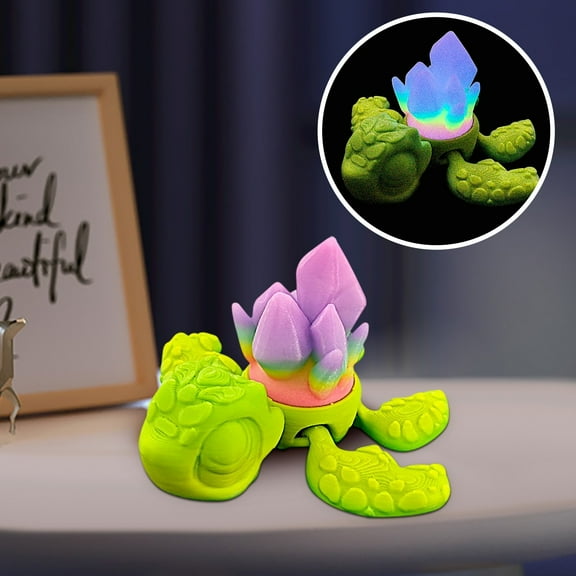 Fufafayo under $5 Glow in the Dark Turtle, Luminous Turtle Ornament, Glow in the Dark Fish Tank Decoration, Aquarium Decor for Home, Desktop Novelty Figurine, Underwater Scene Accent