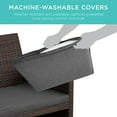 thumbnail image 6 of Best Choice Products 4-Piece Outdoor Wicker Patio Conversation Furniture Set w/ Table, Cushions - Brown/Stone Gray, 6 of 8