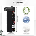 thumbnail image 4 of Yiaed I Love With Autism Print Water Bottle with Straw Lid, Stainless Steel Double Wall Insulated Water Bottle | Leak-Proof and Spill-Proof Water Bottle, 4 of 8