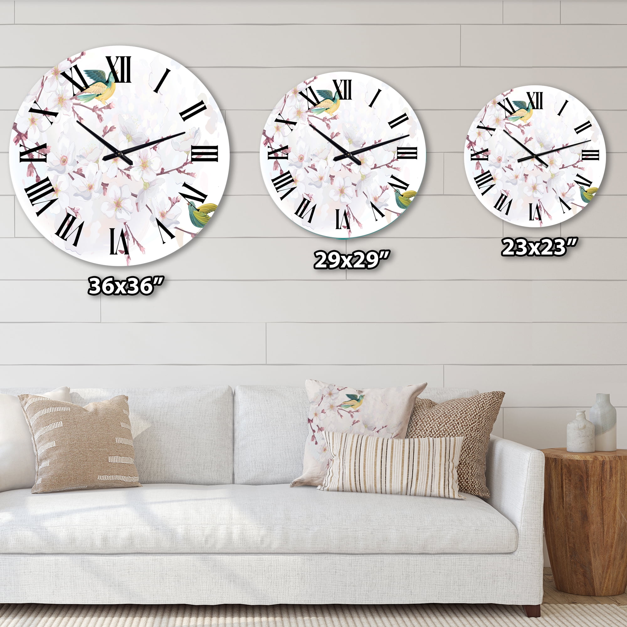 Designart 1 in Quartz Traditional Wall Clock