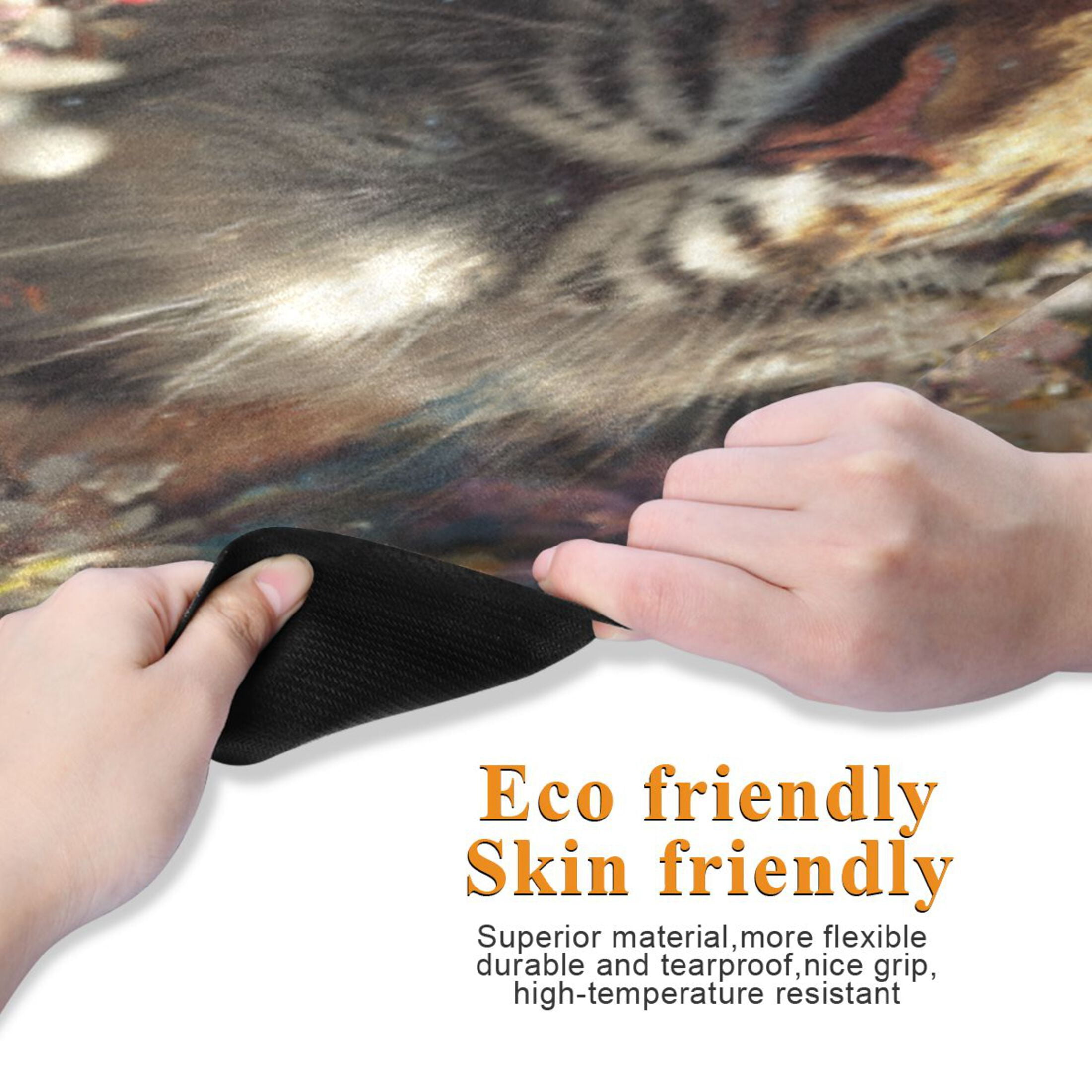 BZSMCE Yoga Mat Women Fitness Mat Floral Tiger Blue-eye Wonder Pattern