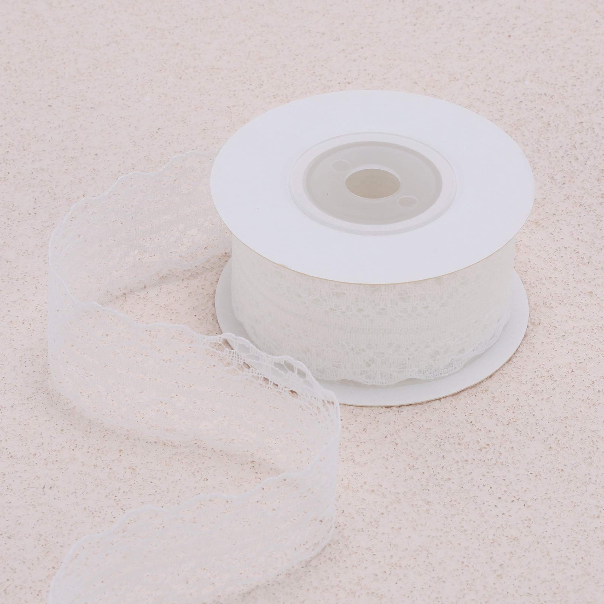 Unique Bargains Reusable Lace Gift Ribbon for Crafting Projects White Lace Style 6 0.98" x 29.53"