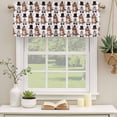 thumbnail image 3 of 2 Pack Valances for Windows, Happy Groundhog Day Window Valances for Living Room/Bedroom/Bathroom, Vintage Cartoon Black Hat Groundhog Light Filtering Kitchen Curtain Valance 54"W x18" L, 3 of 9
