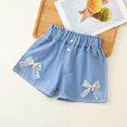thumbnail image 2 of Lopecy-Sta Jeans Shorts for Children Gift for Children Denim Shorts Kid Girls Elastic Waist Summer Cute Shorts Teen Girls Hot Pants Casual Shorty with Pockets for Little Girls, 2 of 7