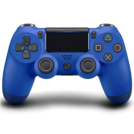 Coutlet PS4 Wired Vibrate Game Controller Handle Dual Double Shock for PS4 and PC (Blue)