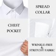 thumbnail image 3 of Camisa XPIZH de manga larga con bolsillo elástico blanca, 3 of 6