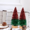 thumbnail image 5 of 4 piezas de miniárboles de Navidad para decorar, pequeños árboles de cepillo de botella con base de madera, árboles de Navidad artificiales para mesa de pueblo, hogar, habitación, fiesta,, 5 of 5