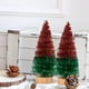 thumbnail image 5 of Mini árboles de Navidad artificiales con base de madera, decoraciones navideñas para interiores, 5 of 5