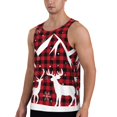 thumbnail image 2 of Haiem Christmas Buffalo Plaid Men Workout Tank Top Gym Bodybuilding Sleeveless Muscle T Shirts Athletic Tank Breathable Workout Shirt-Medium, 2 of 9