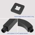 thumbnail image 4 of Shower Head Arm Square Brass Wall Mounted Rustproof 10in Shower Head Extension Arm for Bathroom Black, 4 of 8