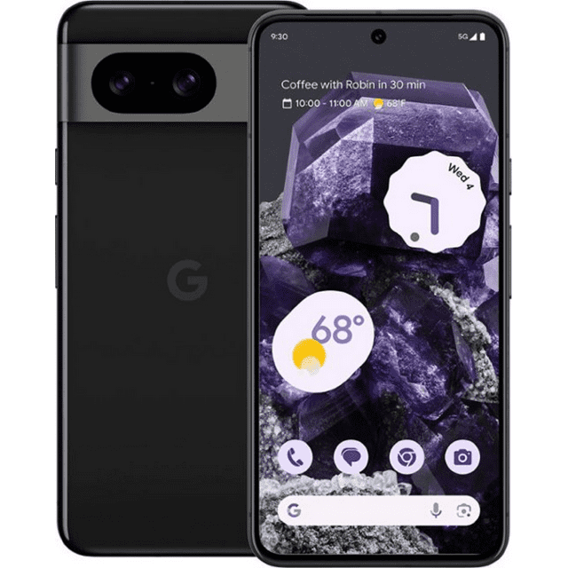 Remis à Neuf Google GA04803-US Pixel 8 5G 6,2 Pieds' 8 Go RAM 128 Go Stockage Vitesse du Processeur 6 GHz Téléphone Intelligent Déverrouillé, Obsidian