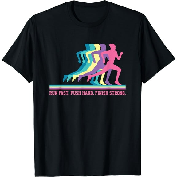 Women Running Track & Field Runner Motivational Training T-Shirt