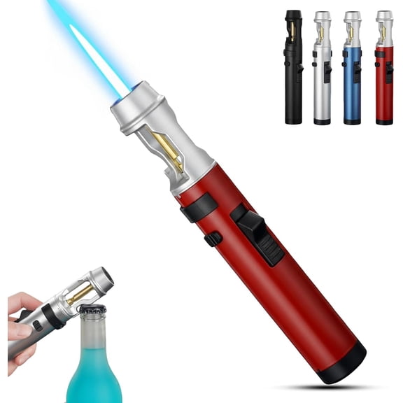 Plasma Lighter, Outdoor Windproof Lighter with Bottle Opener,Outdoor Straight Flame for Camping and Portable Use