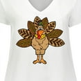 thumbnail image 4 of Inktastic Thanksgiving Turkey Women's Plus Size V-Neck T-Shirt, 4 of 5