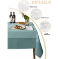 thumbnail image 2 of Teal Ombre Table Cloth, Modern Abstract Art Farmhouse Striped Waterproof Tablecloth for Rectangle Tables, Reusable Washable Fabric Table Cover for Restaurant Kitchen Dining Tables 60"x102", 2 of 6