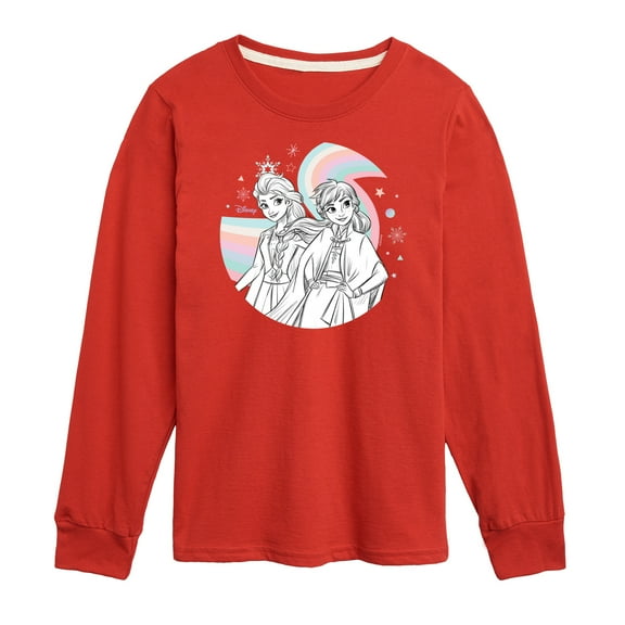 Frozen 2 - Anna Elsa Rainbow - Toddler And Youth Long Sleeve Graphic T-Shirt