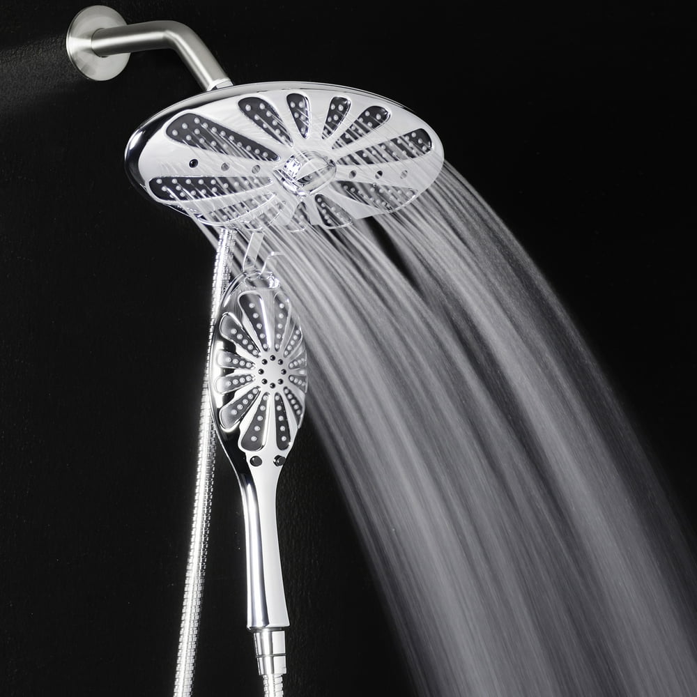 AKDY Oval MultiFunction Massage Jets Spray Fixed Shower Head Handheld