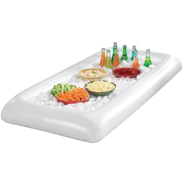 Bangcool Salad Bar Inflatable Portable Serving Salad Bar Serving Tray for Picnic Buffet