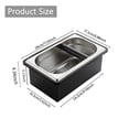 thumbnail image 2 of VALUNE Large Capacity Stainless Steel Espresso Knock Box, Coffee Pucks Container, Durable Espresso Machine Accessory for Coffee Grounds, 2 of 7