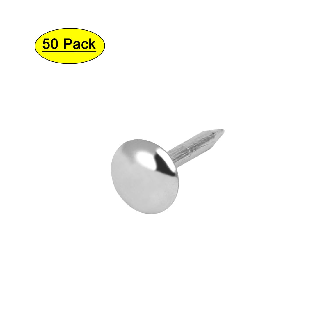 Notice Board Pushpins Thumb Tacks Drawing Pins Silver Tone 15mm Dia 50 Pcs 