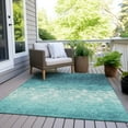 thumbnail image 3 of Dalyn Rugs Machine Washable Indoor/Outdoor Chantille Teal 10' x 14' Rug, 3 of 9