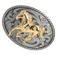 thumbnail image 3 of Hebilla de cinturón BLESIY Oval de Aleación para Vaquero Caballo, 3 of 8