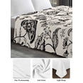 thumbnail image 6 of Black Spring Floral Queen Size Flat Sheet, Wrinkleproof & Fadeproof Cooling Flat Bed Sheet Only, Summer Botanical Farmhouse Vintage Breathable Soft Bedding Top Sheets 90 x 102 Inches, 6 of 8
