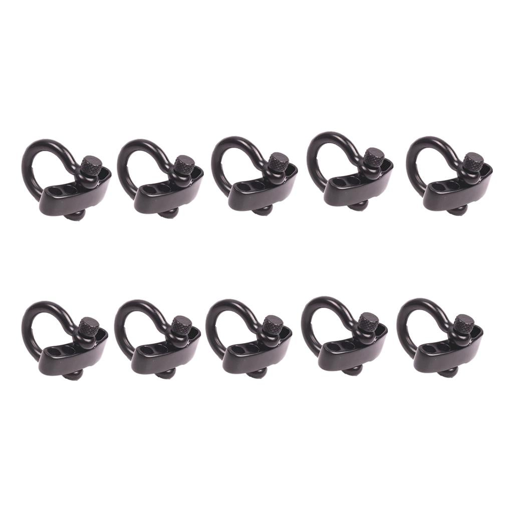 10pcs Stainless Steel U Bracelet Buckle Bow Shackle for Outdoor Rope Paracord 