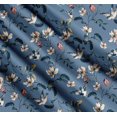 thumbnail image 3 of Soimoi Cotton Cambric Fabric Robin,Leaves & Wildflower Floral Print Fabric by the Yard 42 Inch Wide, 3 of 7