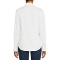 thumbnail image 3 of Blu White Blu Women's Ruffled Button-Front Shirt, 3 of 5