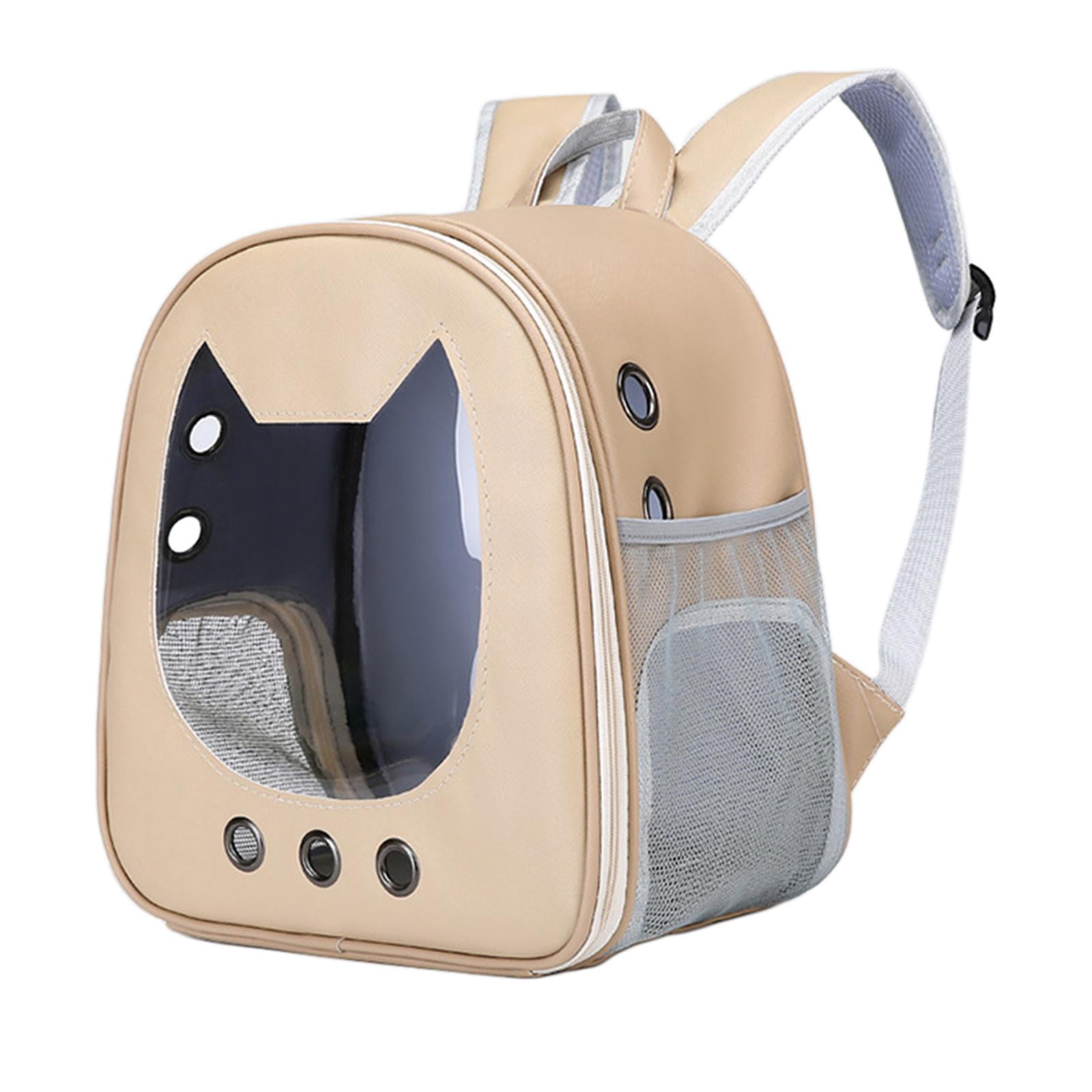 Durable Travel Bag Soft Breathable Tote Carrying Cage Pet Carrier Backpack for Traveling, dog , Walking, ,Outdoor , Beige