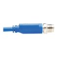 thumbnail image 3 of Eaton Tripp Lite Series M12 X-Code Cat6 1G UTP CMR-LP Ethernet Cable (M12 M/RJ45 M), IP68, PoE, Blue, 1 m (3.3 ft.) - Network cable - 8 pin M12-X (M) to RJ-45 (M) - 3.3 ft - UTP - CAT 6 - snagless - blue, 3 of 5