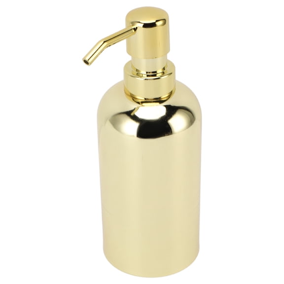 BIMZUC 201 Stainless Steel Soap Dispenser, Press-Type Liquid Pump Bottle, Golden, for Bathroom Kitchen
