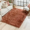 thumbnail image 4 of Well Woven Chie Rust Red & Silver Kuki Collection Ultra Soft Two-Tone Long Floppy Pile Rug 8x10 (7'10" x 9'10"), 4 of 8
