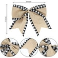 thumbnail image 2 of Dalrosia 12PCS Christmas Burlap Plaid Bow Christmas Buffalo Plaid Bow Christmas Decoration Bow for Christmas Tree Crafts Home Decoration, 2 of 6