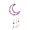 Purple, variant on XMMSWDLA Kitchen Decorations Natural Amethyst Gravel Moon Pendant Handwoven Catcher Wind Chime Lighting Pendant Decorative Gift Welcome Home Decorations